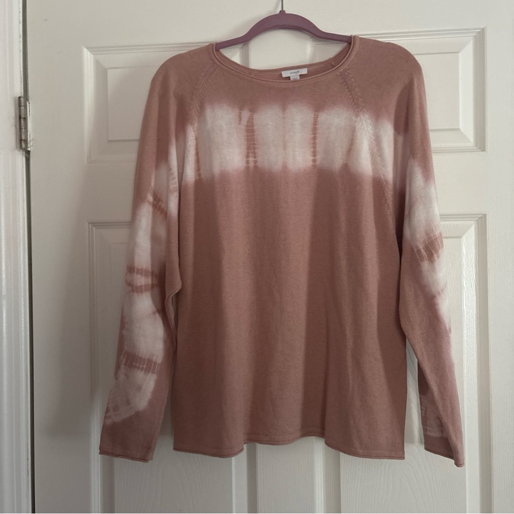 J. Jill Tie Dye cotton blend light Sweater Size S Raglan Sleeves